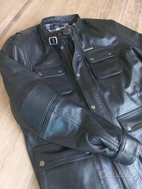 giubbotto moto in pelle Royal Enfield rinforzato