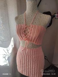 set top più gonna estivo, donna tg s-m