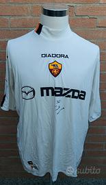 Maglia Roma diadora autografata da Aquilani calcio