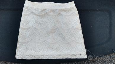 GONNA BIANCA CON PIZZO TERRANOVA XS
