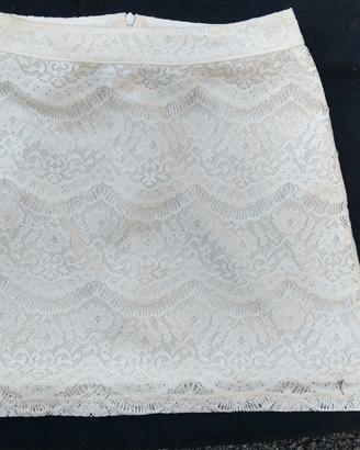 GONNA BIANCA CON PIZZO TERRANOVA XS