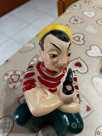 Rara bottiglia in ceramica coronetti cunardo