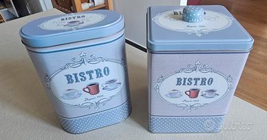 Set 2 Barattoli Metallo Bistro 