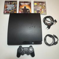 Playstation 3 + controller + GTA 5 + Fifa 17 + BO3