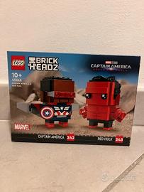 Set Lego 40668 - Captain America & Hulk Rosso