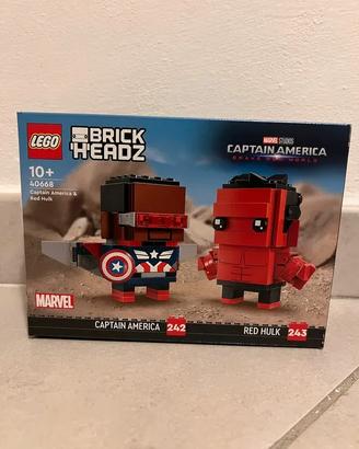 Set Lego 40668 - Captain America & Hulk Rosso