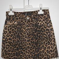 Gonna jeans leopardata Zara