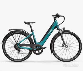 Bici elettrica verde metallizzata