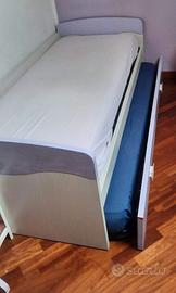 Letto una piazza e cassettone