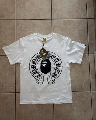 maglietta chrome hearts x bape
