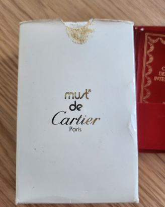 Accendino Vintage Must de Cartier Oro con Scatola