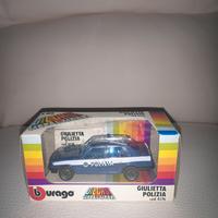 burago alfa romeo giulietta polizia box arcobaleno