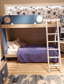 Letto a castello in legno massello per ragazzi