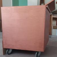 Cassa legno con rotelle