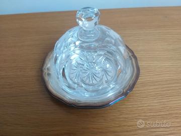 Portaburro da tavola in cristallo