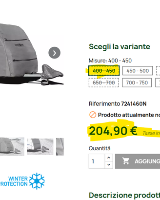 Copertura Brunner per Roulotte - Caravan