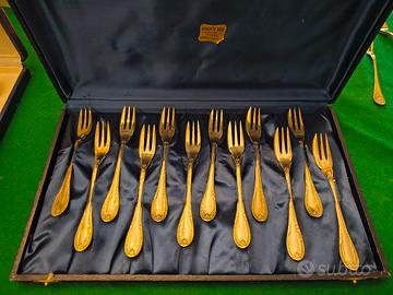 set 12 PZ forchette da dolce argento 800