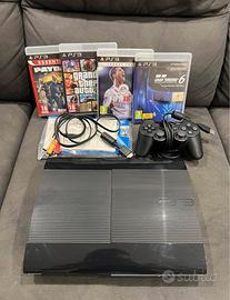 PS3 Super Slim + Joystick + 4 Giochi