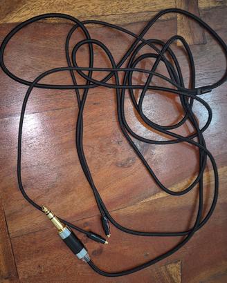 Cavo audio mmcx a jack trs 6.35