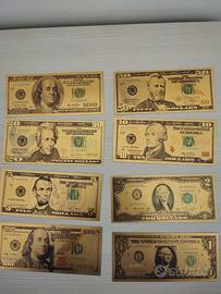 collezione banconote dorate