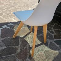 2 Sedie stile scandinavo bianco