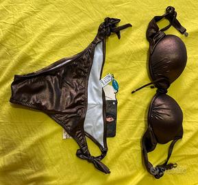 Bikini BLUE ICE Bronzo Metallizzato Nuovo - Tg 48