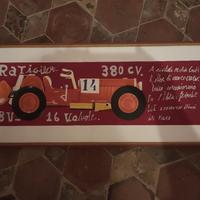 serigrafia Aldo spoldi auto epoca barone rosso