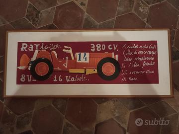 serigrafia Aldo spoldi auto epoca barone rosso