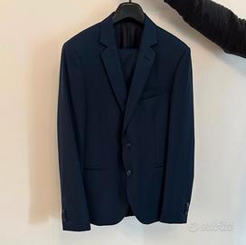 Completo uomo giacca e pantalone sartoriale blu