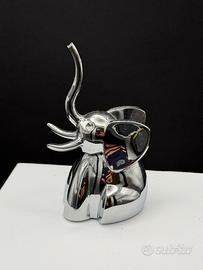 Porta anelli elefante metallo argentato
