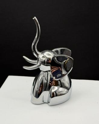 Porta anelli elefante metallo argentato