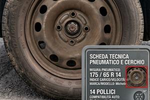 4 cerchi in ferro 14 pollici Ford 4 fori