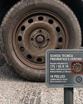 4 cerchi in ferro 14 pollici Ford 4 fori