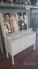 Mobile da bagno rovere massello lavabo doppio