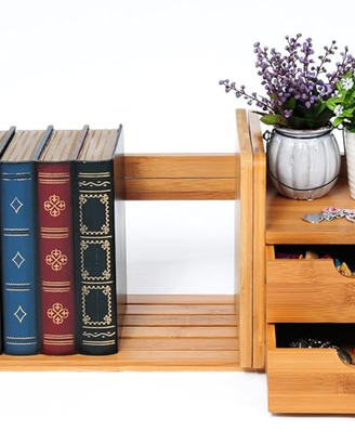 Libreria  da Tavolo allungabile con cassetti