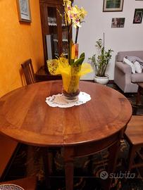 tavolo e 4 sedie di noce