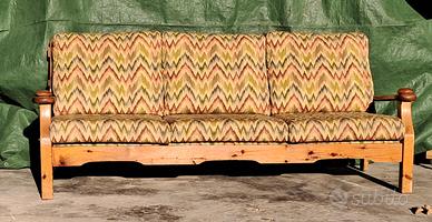 Divano 3 posti in legno