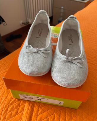 Ballerine argento bambina