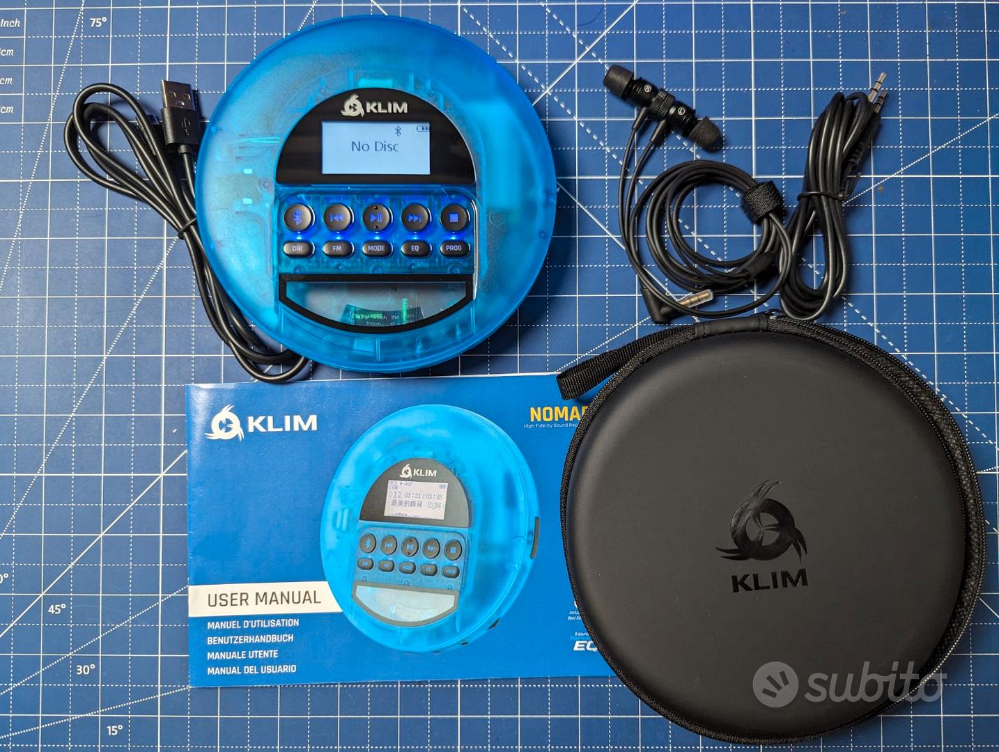 KLIM Nomad lettore CD portatile Bluetooth radio FM - Audio/Video In vendita  a Macerata