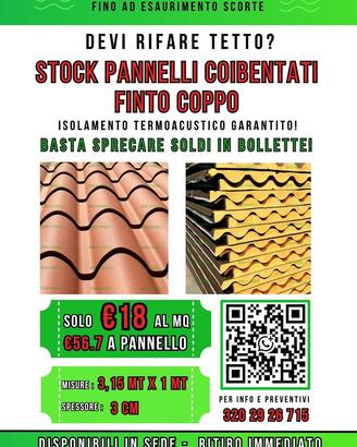 Pannelli Coibentati Finto Coppo 3,15x1 mt - sp 3cm