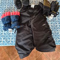 guanti neve e pantalone neve bambino 