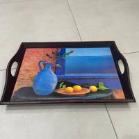 Vassoio decorativo in legno 38x27