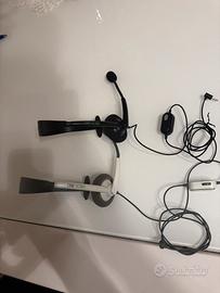 Coppia Cuffie Chat Headset Originali Xbox 360