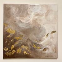 Dipinto ad acrilici astratto in rilievo