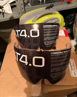 Visiere trasparente e nera nuove per casco ruroc