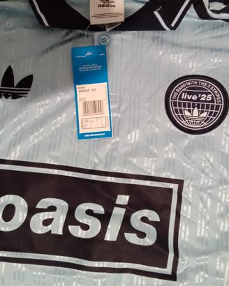 maglia Adidas x Oasis tour 25 L azzurra