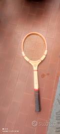 racchetta tennis   in legno Champion