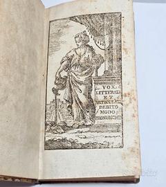 Libro Antico 1805 Alvari Emmanuelis De Grammatica