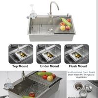 Lavello cucina 1 vasca 86 x 50cm - in acciaio