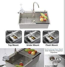 Lavello cucina 1 vasca 86 x 50cm - in acciaio